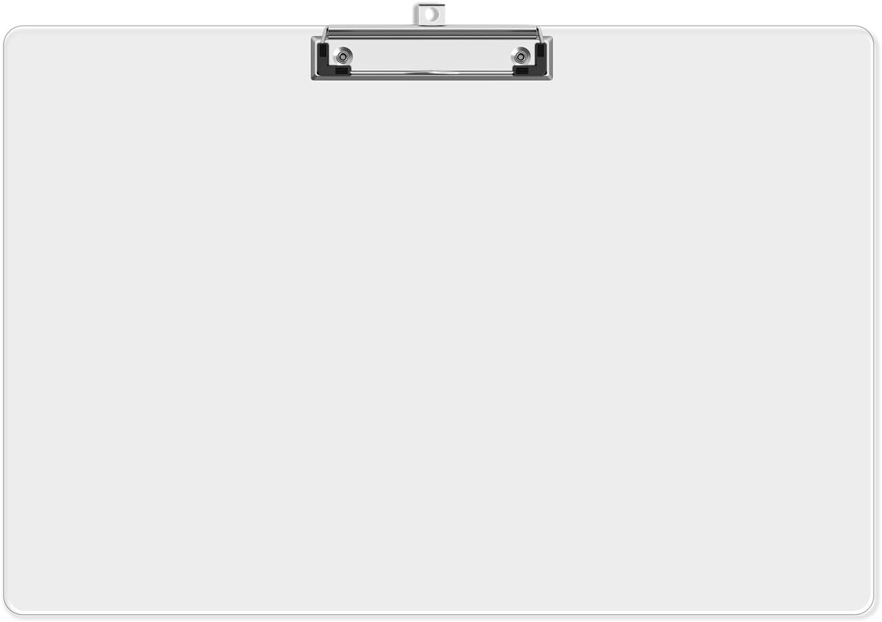 Extra Large Clipboard, 11 x 17 Clear Plastic Drawing Boards, Horizontal Clip Board, Landscape Layout, Suitable for Sketching, Watercolor. Drafting & Art Supply